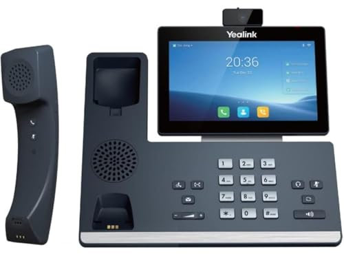 Yealink T58W Pro IP-Telefon, kabelgebunden, kabelgebunden, kabellos, WLAN, DECT, Bluetooth, Desktop, Wandmontage, klassisches Grau