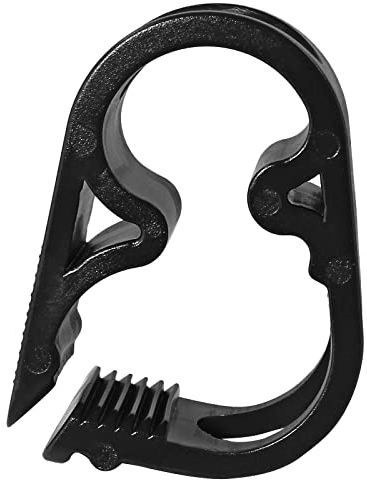 Rierdge 6 morsetti per tubi in plastica, regolabili, 0,236-0,472 pollici, 6-12 mm, morsetto per tubo flessibile per controllo del flusso da laboratorio, valvola a pressione e sifone (nero)