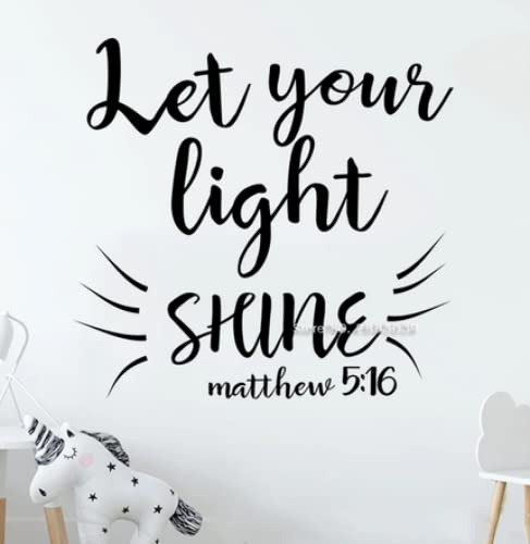Vinyl-Wandtattoo Bibel Psalm Let Your Light Shine, 44cm x 42cm