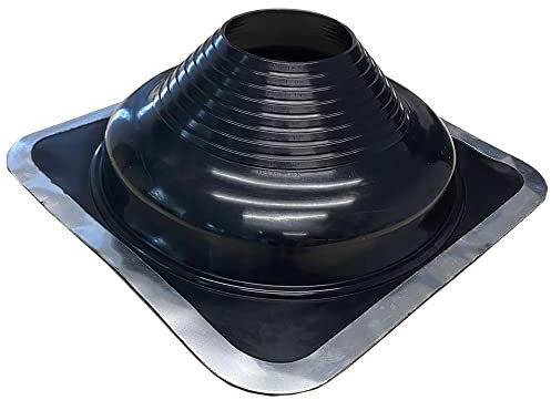 Chimsoc HT Rubber Pipe Flashing - Black High Temperature Silicone - Suits 160-300mm Diameter Pipes