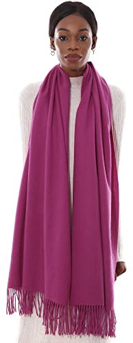 Sciarpa Scialle Donna Invernale Stola Fucsia Spaosa Sciarpe Foulard Pashmina Elegante Cerimonia