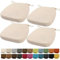 Orumrud 40x38x33CM(3CM Dicke) Stuhlkissen, Gartenstuhl Sitzkissen, Esszimmerstuhl Sitzkissen, waschbar, mit Reißverschluss, Riemen, rutschfestes Sitzkissen für Gartenstuhl (Beige Weiß 4 Stück)