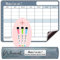 Magnetic Day Planner Board - To Put On The Fridge - Blue