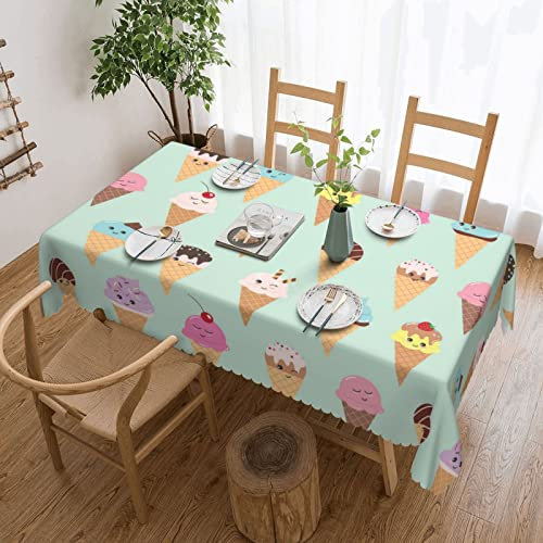 Eiszapfen-Tischdecke, waschbarer Stoff, Polyester, rechteckig, für Restaurant, Hochzeit, Party, 137 x 183 cm