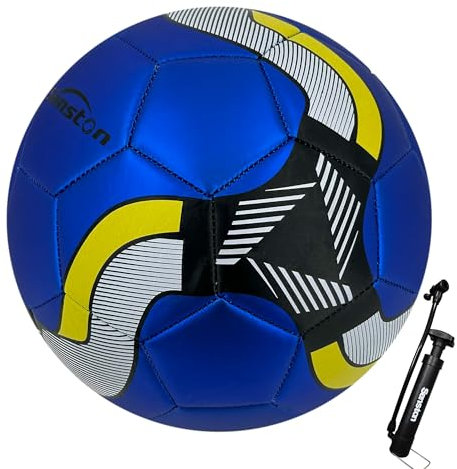 Senston Fußball Größe 5, Weich Fussball Ball mit Pumpe, Offizielles Matchball Format mit Premium Weichheit