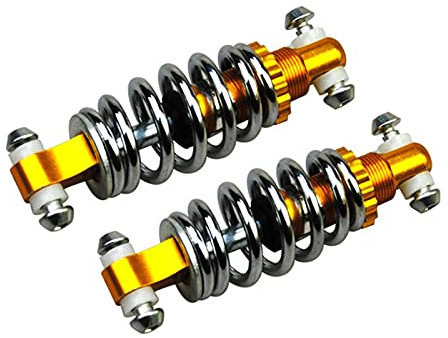 MOEENS Fahrrad-Stoßdämpfer,Fahrrad Frühling Stoßdämpfer 1 Paar 125mm Hintere Stoßdämpfer für elektrische Fahrradroller, Fahrradfeder 8mm Heckschocks Universal Fahrrad DäMpfer