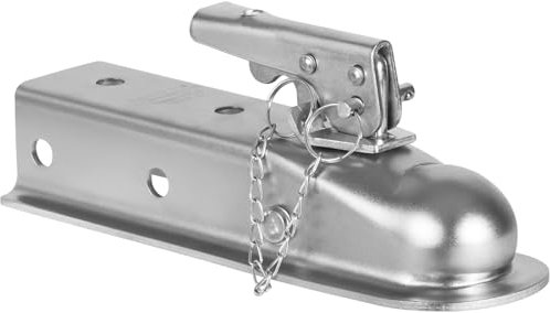 VEVOR Cabezal de Enganche para Remolque para Bola de Enganche Canal de 50,8 mm Carga de 1587,6 kg Acoplador de Lengüeta de Remolque Recto para Autocaravana, Furgoneta, SUV, Superficie Galvanizada