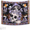 HERKINDNESS Totenkopf Wandteppiche, 150cm x 100cm Wall Tapestry, Sternenklarer Nachthintergrund Wand Teppich, Wandteppich Aesthetic für Wohnzimmer Tagesdecke Zimmer Schlafzimmer