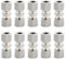 JNNJ 10 Pièces Jonction à Compression Laiton Pour Tube Cuivre, Raccord De Compression Droit Pour Tuyau De Frein En Laiton, Raccords Conduite Durables En Laiton Pour Système De Freinage Automobile