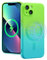 UEEBAI Magnetic Case for iPhone 15 Plus, Bi-color Case Compatible with MagSafe Charger Silicone Cover with Camera Lens Protector Soft Silicon Phone Case - Green Blue