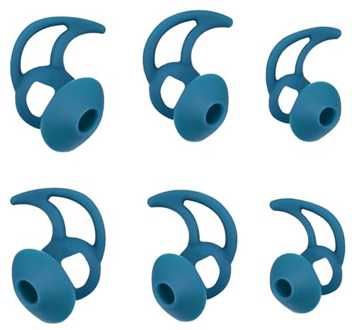 DMZHY 3 Paar Silikon Ohrstöpsel, kompatibel mit Quietcomfort und Bose Sport Earbuds, Blaue Wiederholung Ohrstöpsel