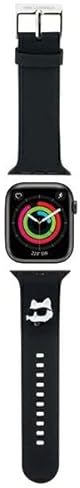 KARL LAGERFELD KLAWMSLCNK Uhrenarmband für Apple Watch 38/40/41mm Schwarz strap 3D Rubber Choupette Heads