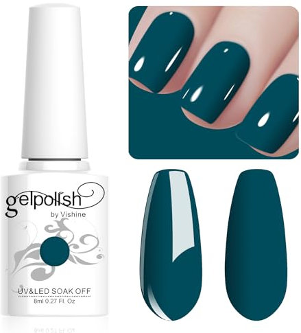 Vishine Gel Polish, 8ml Teal Soak Off UV LED Nail Art DIY Manicure for Girls Women #068