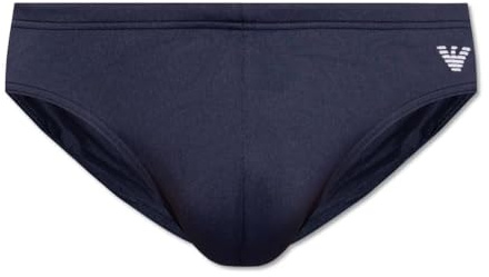 Emporio Armani Slip Mare Costume Piscina Elastico in Vita con Coulisse Logo Ricamato Beachwear Articolo 211722 4R401, 06935 Blu Navy - Navy Blue, EUR 46 / CN 175/82A