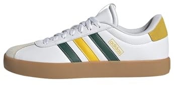 adidas Herren VL Court Shoes, FTWR White/Collegiate Green/Utility Yellow, 45 1/3 EU