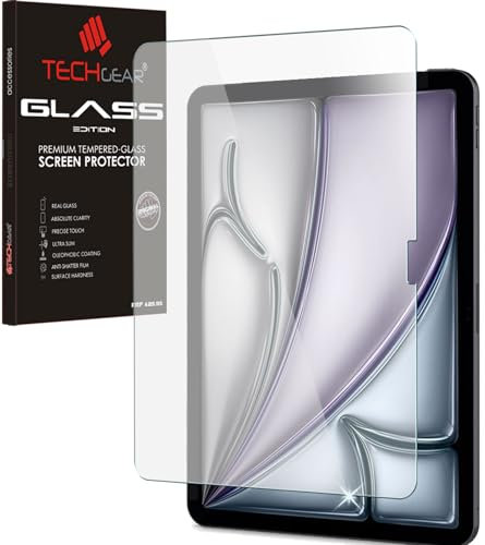 TECHGEAR Pellicola protettiva antiriflesso in vetro temperato per iPad Air 11 2025/2024, durezza 9H, antigraffio, senza bolle, realizzata per Apple iPad Air 11 (M2/M3)