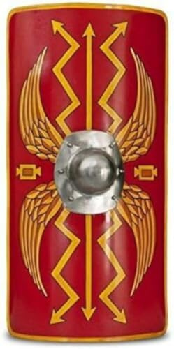 91,4 cm mittelalterlicher römischer Rüstungsschild Legion Scutum Schild Stahl historische Ritter Kreuzritter Schild Cosplay Römer LARP Rüstung Schild Halloween