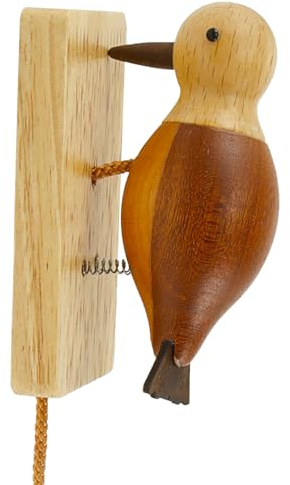 IXTIX Türklopfer aus Holz - Specht Türklingel, Ornamente Türglocke Antik, Kreative Specht Türklingel, Specht Türklopfer für mit Klarem Klang für Teehaus, Café, Restaurant (braun)