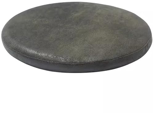 MOODMUSE Rundes Stuhlkissen,Runde Sitzkissen,Leder-Sitzpolster for Runde Stühle,4 cm Dickes Stuhlkissen Aus Memory-Schaum(PEA Green,35cm)