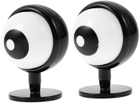 PartyKindom 3D Augen Aufkleber Motorradhelm Helmzubehör Schwarze Helmverzierung 4.5x3.5x3cm Niedliche Helmdeko für Frauen und Jethelme