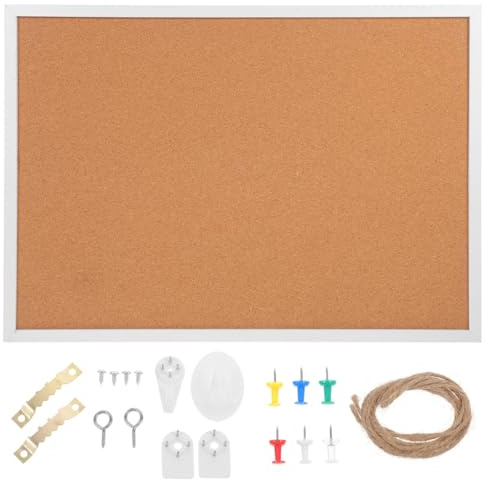 Ciieeo Gerahmte Korktafel Zum Selbermachen Pinnwand Mit Rahmen 19.69X13.78in Korkbrett Für Notizen Fotos Memos Kalender Menüs Erinnerungen Für Büro Und Zuhause