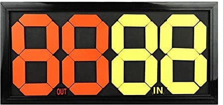 LeeQinersw Carta di Sostituzione del Calcio, Design Fluorescente, Numeri Lanciati Manualmente Numero di Colore Brillante Professionale, Tabellone Segnapunti