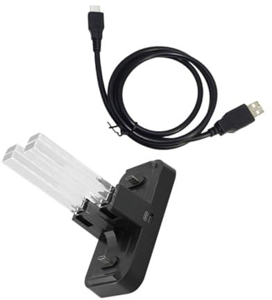 Uonlytech Estación de Carga Rápida con 4 Ranuras Y Base para Mando Pro Controller