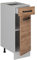 Vicco Küchenunterschrank R-Line, Goldkraft Eiche, 30 cm ohne Arbeitsplatte