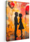 MuchoWow© Bild auf Leinwand Groß 90x140 cm XXL Schlafzimmer Bilder Badezimmer Wand Deko Wohnzimmer Modern Wanddeko Bilderwand Geschenk Street art - Liebe - Graffiti - Kunst - Banksy