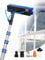 VEVOR 3.6m Cleaning Pole with Extendable Handle, 180° Rotatable Brush Head & 20m Hose, Household & Outdoor Window Cleaner Tool for Caravan Solar Panel Deck, Blue