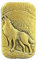 Kerosin-Feuerzeug im Vintage-Design, Messing-Reliefmuster, nachfüllbar, Kerzenfeuerzeug, Geschenk (Wolf)