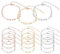 15 Pcs Necklace Chains for Jewellery Making 18K Gold Plated Chain Paperclip Chains 6.3Inch Chain Link Bracelet with Lobster Clasps Adjustable Charm Bracelets Bulk for Men Women DIY Necklace Jewelry