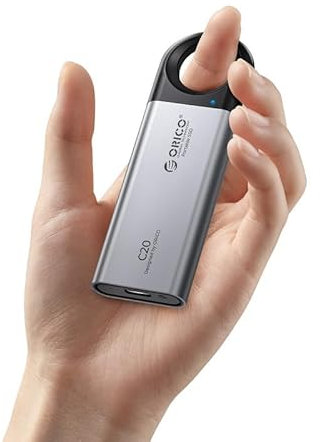 ORICO SSD Esterno 1TB fino a 2000 MB/s, SSD Portatile con Foro Per Appendere e Cavo da C a A/C, USB 3.2 Gen2 Unità a Stato Solido Esterne Compatibile con Windows, Mac e Android C20