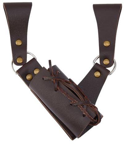 SUPERFINDINGS PU Leder Schwertscheiden Kokosnussbraun Lederschwertfrosch Schwerter Frösche Taillengürtelhalter Retro Mittelalter Für Erwachsene Männer Cosplay Requisiten Ritter