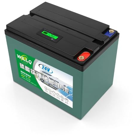WILLQ 25.6V LiFePO4 Lithium Battery 24V 12Ah 18Ah 25Ah 30Ah 48Ah 60Ah 2000+ Deep Cycles Lithium Battery Rechargeable for Camping Light/Fish Finder/Sightseeing Car