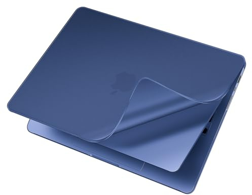 NPUOLS Weiche PP Hülle für MacBook Pro 14 Zoll 2026-2021 M5-M1, Matt Blau | Für A3426 A3427 A3434 A3112 A3401 A3185 A2992 A2918 A2779 A2442 mit M1-M5 , Leichte Passgenaue Case + EU Tastaturabdeckung