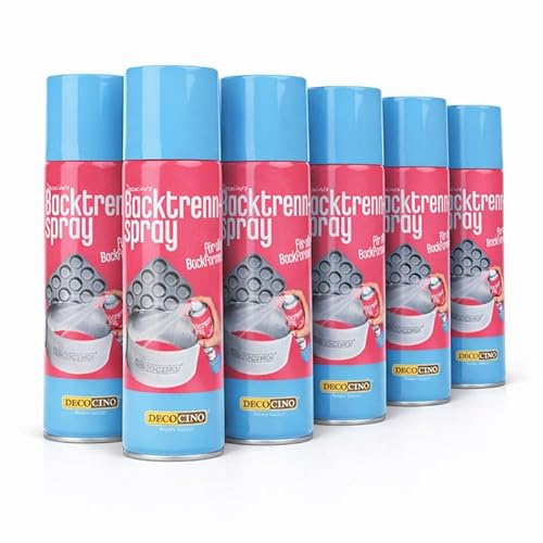 DECOCINO XXL Backtrennspray SET 6x 200 ml zum Backen | zum Einfetten von Back- & Silikonformen, ohne Palmöl, vegan, Backzubehör
