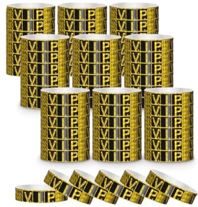QEDBOJE 100 Pulseras de Tela Personalizadas, Banda Tejida Suave y Ajustable, Transpirable, Ideal para Fiestas, Registro de Eventos y Actividades Grupales
