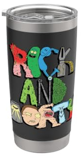 Rick and Morty Illustrated Logo Doppelwandiger Edelstahl-Thermobecher