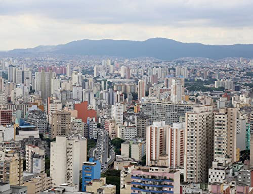hansepuzzle 16202 - Sao Paulo Puzzle 1000 Teile - Orte-Puzzle mit hochwertiger Aufbewahrung: Kartonbox und wiederverschließbarem Beutel - Format 60 × 46 cm