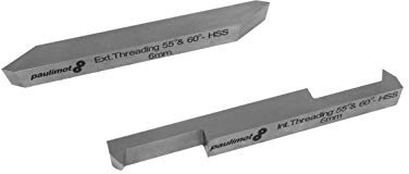 PAULIMOT HSS-Gewindedrehmeißel-Set für Innen- und Außengewinde, 55+60°, 6 mm