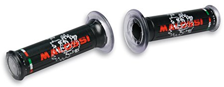 Manopole Nere col logo Malossi Tribale. Lati Chiusi