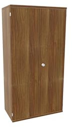Geramöbel Flügeltürenschrank, 3 Dekor-Einlegeböden, abschließbar, 800x425x1536, Nussbaum/Nussbaum