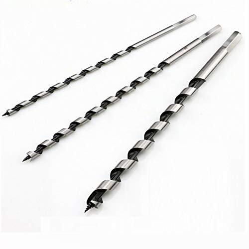 MASO Brocas hexagonales para carpintería para carpintero de corte rápido Zimmermann Juego de brocas para madera de 8 mm de diámetro 350 mm de largo (1 pieza)