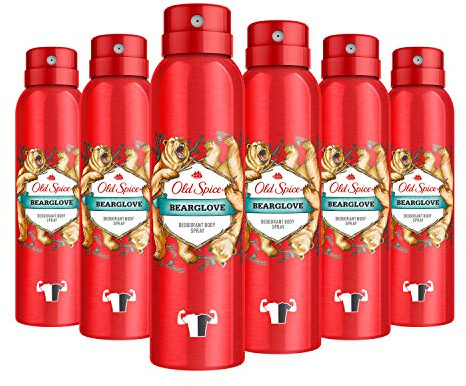 Old Spice Bearglove Deodorant Bodyspray Für Männer, 6er Pack(6 x 150 ml)