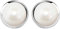 LÖB Damen Perlenohrringe 925 Silber mit weißen Perlen Stecker Kreis Ohrringe Ohrstecker Rund Klein Weiß 10mm Brautschmuck