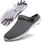 Sabots Mules Homme Femme Sandales Chaussures de Jardin Respirant Amants Pantoufles D'Été Aquatiques de Plage Piscine Chaussons Gris foncé 41