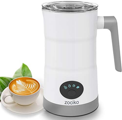 zociko Espumador de Leche, Vaporizador de Leche Eléctrico, Leche Calentador Automático, Espuma Leche Caliente/Fría Recubrimiento antiadherente, para Leche, Café, Capuchino, Chocolate Caliente