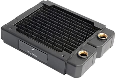 Dracaena 120mm - 28mm/11inch Thick Computer Radiator, 14 Tubes Copper Water Cooling Cooler for CPU Heat Sink - Liquid Heat Exchanger Dual G1/4 Thread