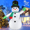 210 cm Aufblasbar Schneemann mit LED Licht Gebläse, 7 Fuß Christmas Schneemänner Riesen Figur mit Box, Weihnachtsdeko IP44 Wetterfest Beleuchtung Winterdeko für Außen Innen Garten Rasen